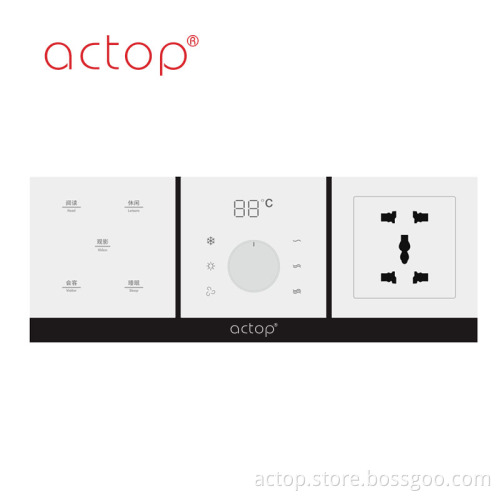 Hotel wall switch tempered glass touch switch